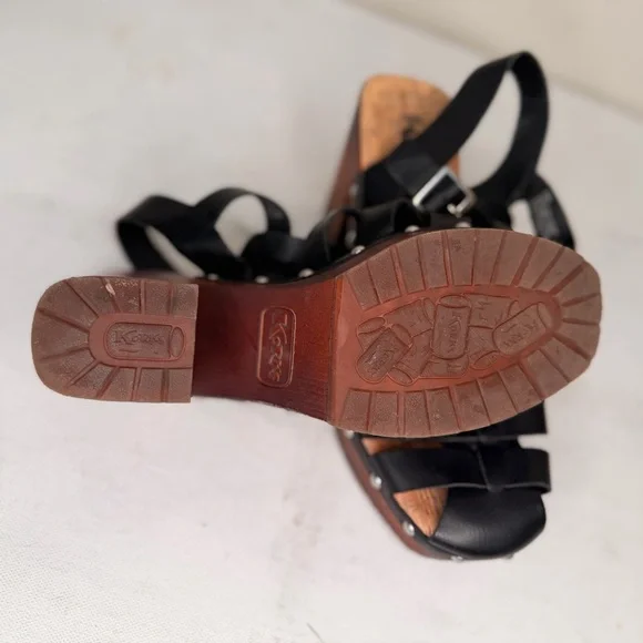 Korks black strappy high heel sandal with stud detail - Picture 7 of 11